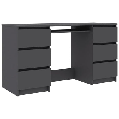 Writing Desk Grey 140x50x77 cm Chipboard