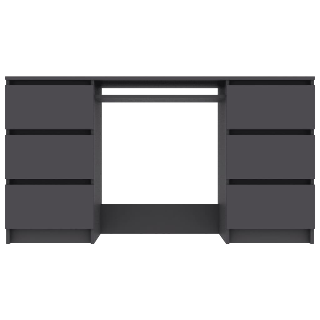 Writing Desk Grey 140x50x77 cm Chipboard