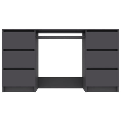 Writing Desk Grey 140x50x77 cm Chipboard