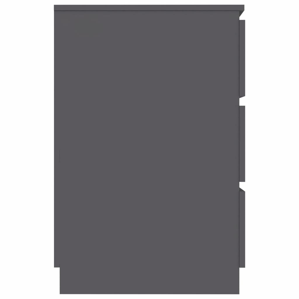 Writing Desk High Gloss Grey 140x50x77 cm Chipboard