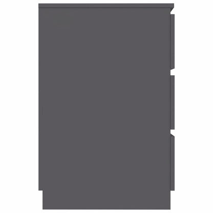 Writing Desk High Gloss Grey 140x50x77 cm Chipboard