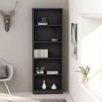 5-Tier Book Cabinet Grey 60x24x175 cm Chipboard