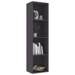 Book Cabinet Grey 40x30x151.5 cm Chipboard