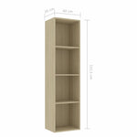 Book Cabinet Sonoma Oak 40x30x151.5 cm Chipboard