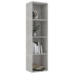 Book Cabinet Concrete Grey 40x30x151.5 cm Chipboard