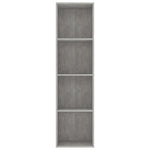 Book Cabinet Concrete Grey 40x30x151.5 cm Chipboard