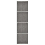 Book Cabinet Concrete Grey 40x30x151.5 cm Chipboard