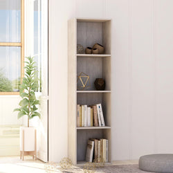 Book Cabinet Concrete Grey 40x30x151.5 cm Chipboard