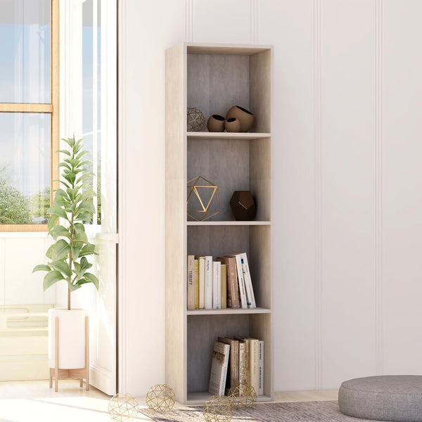  Book Cabinet Concrete Grey 40x30x151.5 cm Chipboard