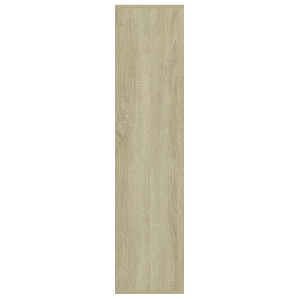 Book Cabinet White and Sonoma Oak 50x25x106 cm Chipboard