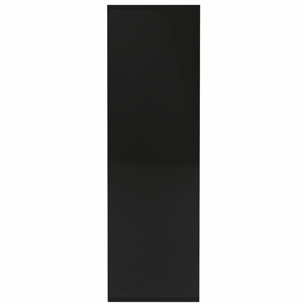 Book Cabinet High Gloss Black 98x30x98 cm Chipboard