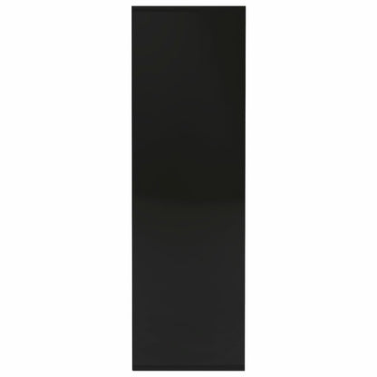 Book Cabinet High Gloss Black 98x30x98 cm Chipboard
