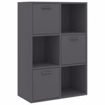 Storage Cabinet Grey 60x29.5x90 cm Chipboard