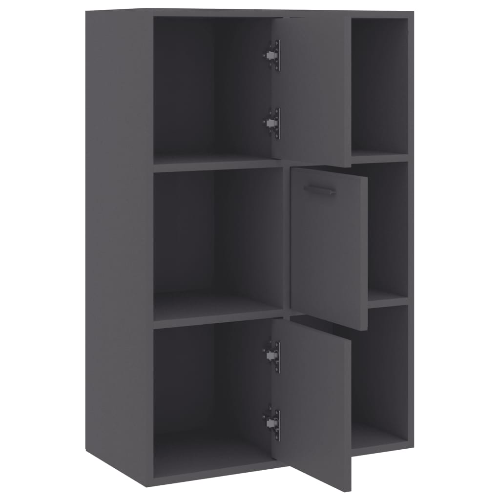 Storage Cabinet Grey 60x29.5x90 cm Chipboard