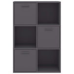 Storage Cabinet Grey 60x29.5x90 cm Chipboard