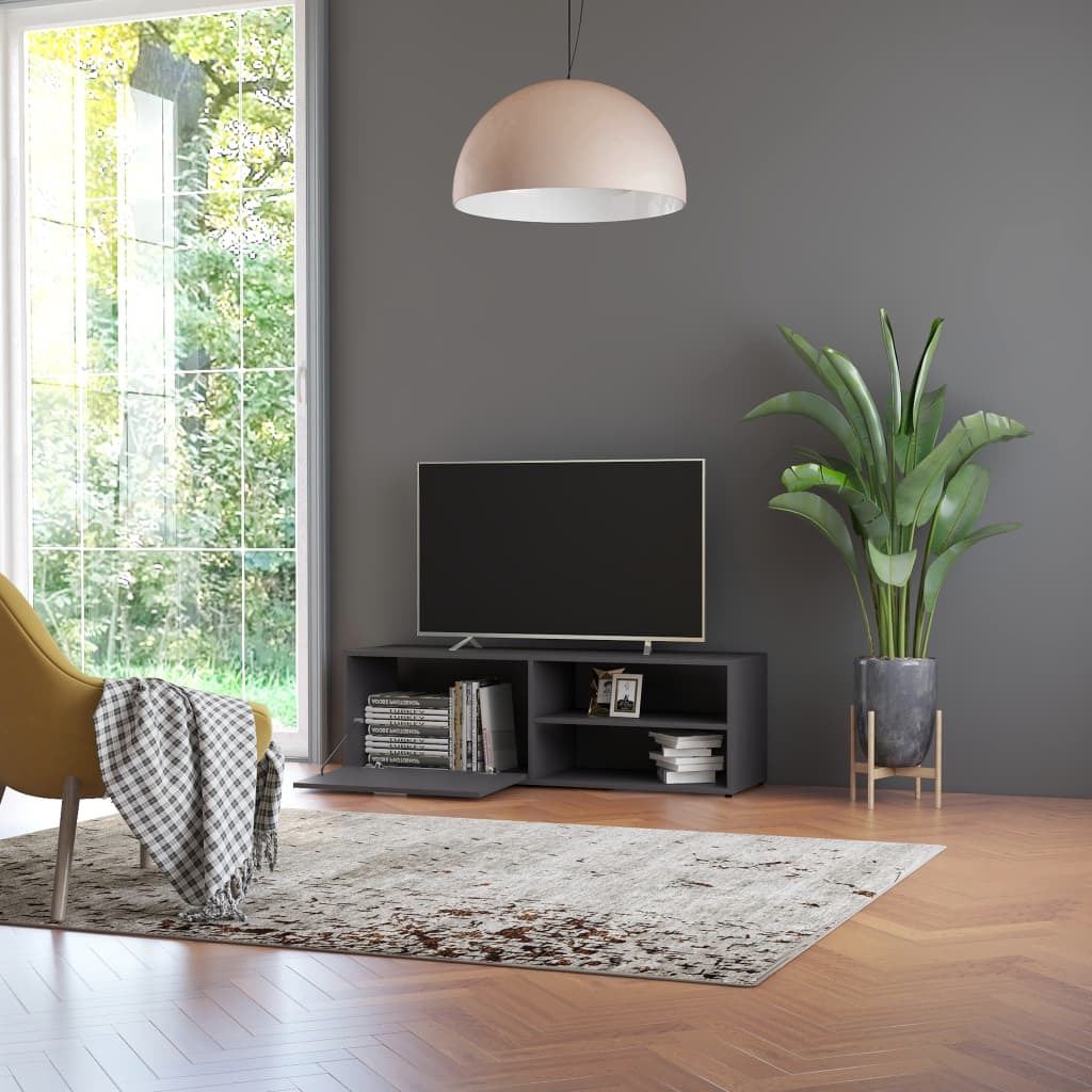 TV Cabinet Grey 120x34x37 cm Chipboard