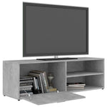 TV Cabinet Concrete Grey 120x34x37 cm Chipboard