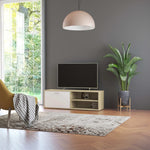TV Cabinet White and Sonoma Oak 120x34x37 cm Chipboard