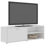 TV Cabinet High Gloss White 120x34x37 cm Chipboard
