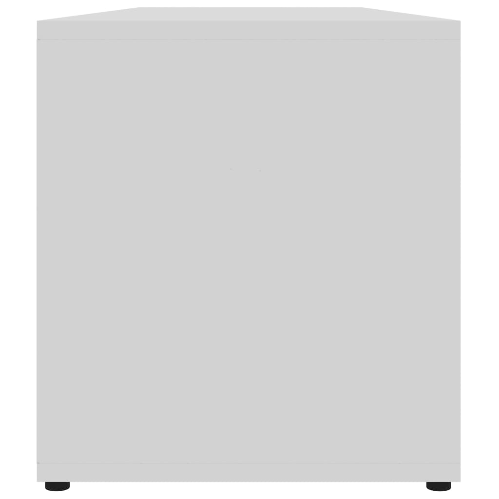 TV Cabinet High Gloss White 120x34x37 cm Chipboard