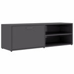 TV Cabinet High Gloss Grey 120x34x37 cm Chipboard