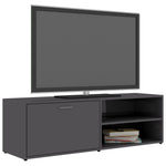 TV Cabinet High Gloss Grey 120x34x37 cm Chipboard