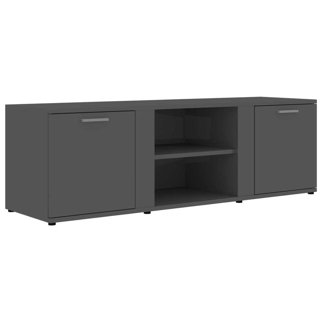 TV Cabinet High Gloss Grey 120x34x37 cm Chipboard