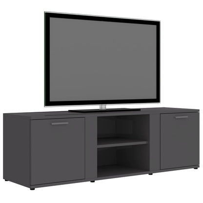 TV Cabinet High Gloss Grey 120x34x37 cm Chipboard