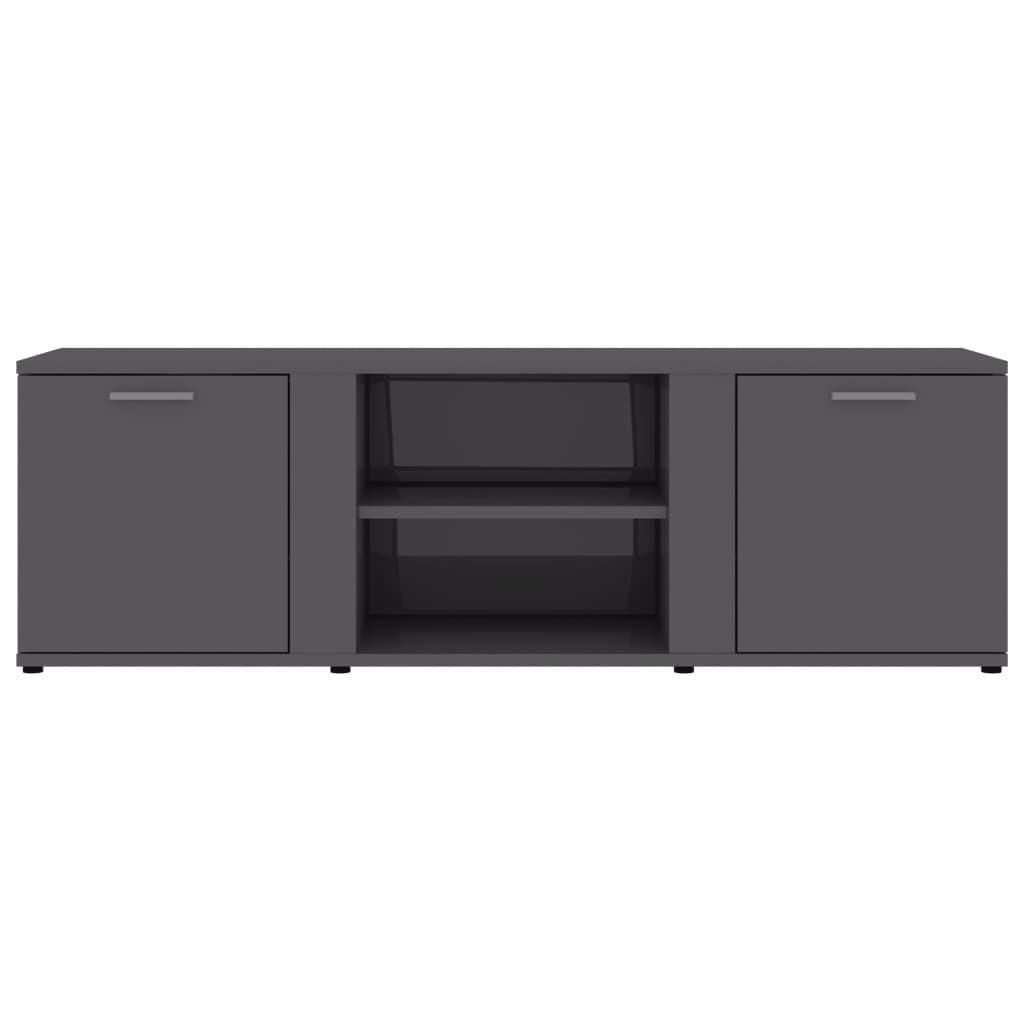 TV Cabinet High Gloss Grey 120x34x37 cm Chipboard