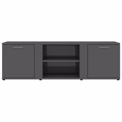 TV Cabinet High Gloss Grey 120x34x37 cm Chipboard