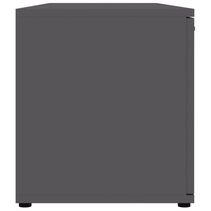 TV Cabinet High Gloss Grey 120x34x37 cm Chipboard