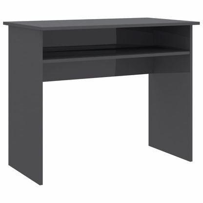Desk High Gloss Grey 90x50x74 cm Chipboard
