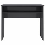 Desk High Gloss Grey 90x50x74 cm Chipboard