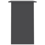 Desk High Gloss Grey 90x50x74 cm Chipboard