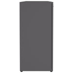 Sideboard High Gloss Grey 120x35.5x75 cm Chipboard