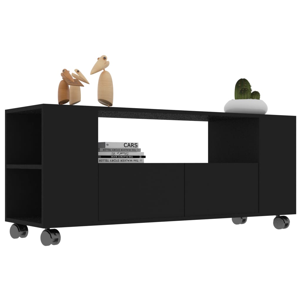 TV Cabinet Black 120x35x43 cm Chipboard