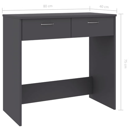 Desk Grey 80x40x75 cm Chipboard