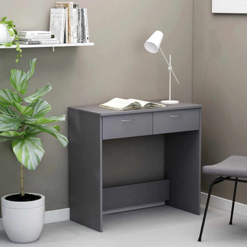 Desk Grey 80x40x75 cm Chipboard