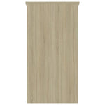 Desk White and Sonoma Oak 80x40x75 cm Chipboard