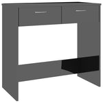 Desk High Gloss Black 80x40x75 cm Chipboard