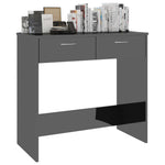 Desk High Gloss Black 80x40x75 cm Chipboard