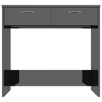 Desk High Gloss Black 80x40x75 cm Chipboard