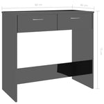 Desk High Gloss Black 80x40x75 cm Chipboard