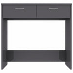Desk High Gloss Grey 80x40x75 cm Chipboard