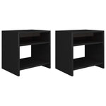 Bedside Cabinets 2 pcs High Gloss Black 40x30x40 cm Chipboard