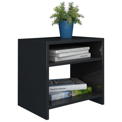 Bedside Cabinets 2 pcs High Gloss Black 40x30x40 cm Chipboard