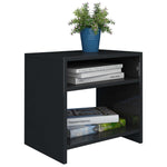 Bedside Cabinets 2 pcs High Gloss Black 40x30x40 cm Chipboard