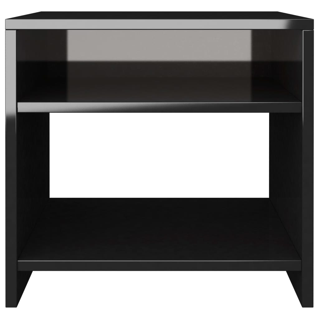 Bedside Cabinets 2 pcs High Gloss Black 40x30x40 cm Chipboard