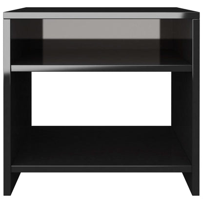 Bedside Cabinets 2 pcs High Gloss Black 40x30x40 cm Chipboard