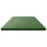 Fall Protection Tiles 18 pcs Rubber 50x50x3 cm Green